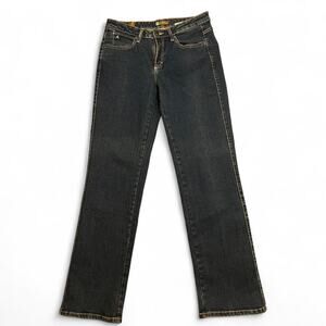 Wrangler Aura Women’s Jeans Size 10 Petite Dark Wash Straight Leg Mid Rise